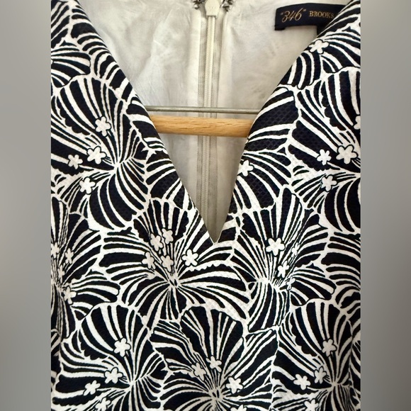Brooks Brothers Cocktail Dress Size 4 Black and White Floral Formal Dress - Picture 6 of 6
